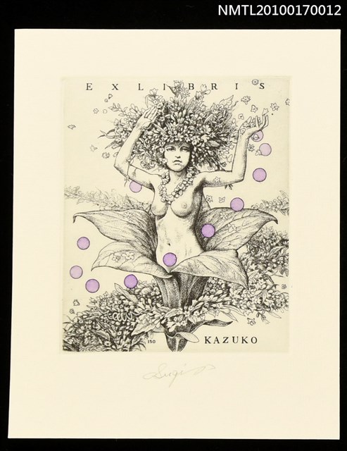 主要名稱：藏書票—花之少女圖檔，第1張，共3張